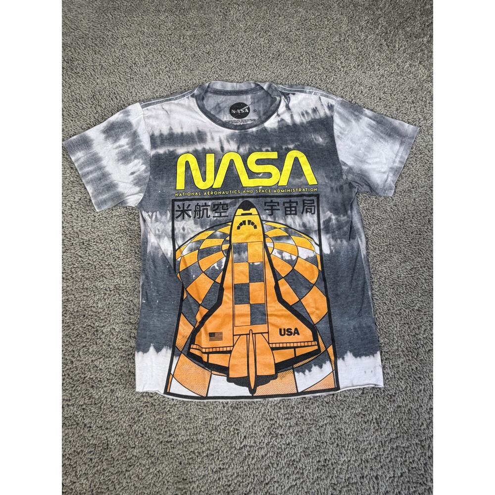 NASA Shirt Boys S Gray Space Shuttle Graphic Crewneck Tagless Jersey Top